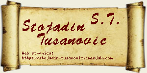 Stojadin Tušanović vizit kartica